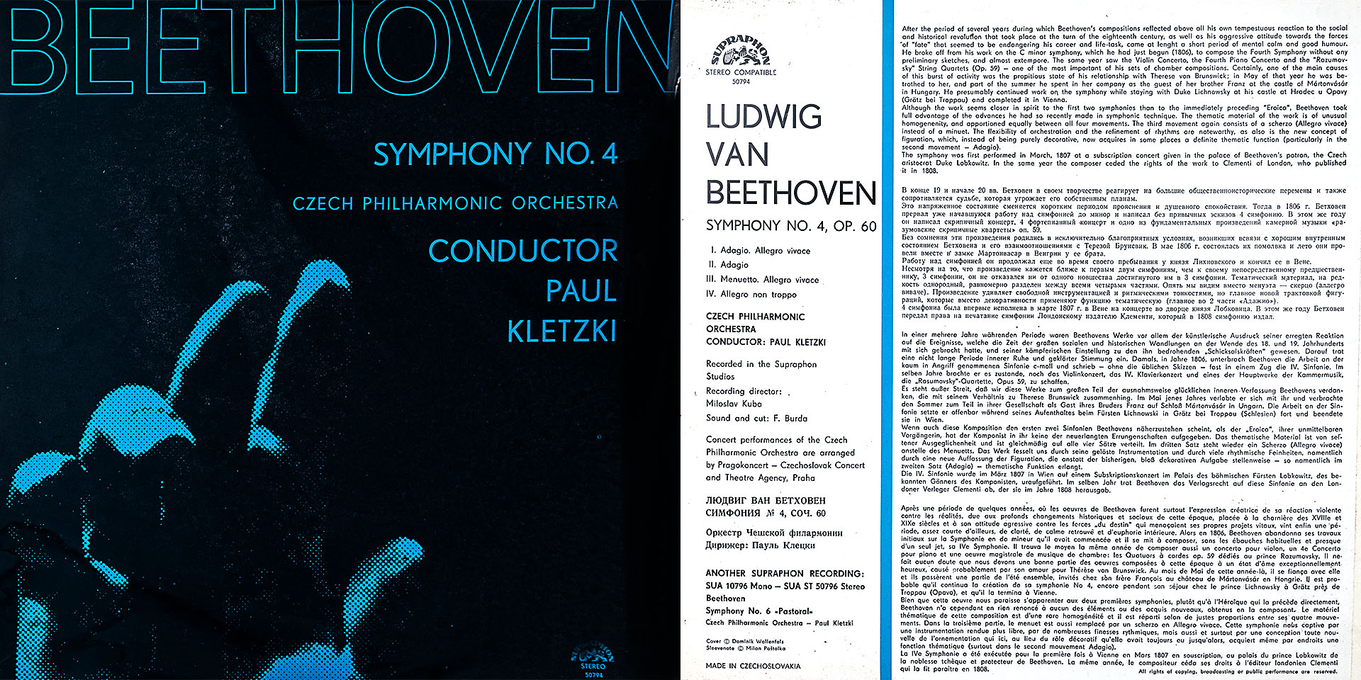 Beethoven - Symphony No. 4 - Czech Philharmonic Orchersta, Dirigent Paul Kletzki